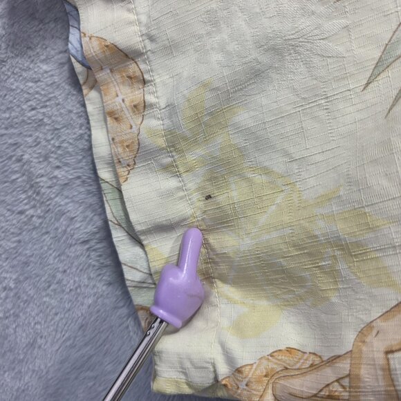 Tommy Bahama Shirt Mens XL Yellow Silk Floral Pinup Hula Girl Hawaiian Button Up - Picture 7 of 10